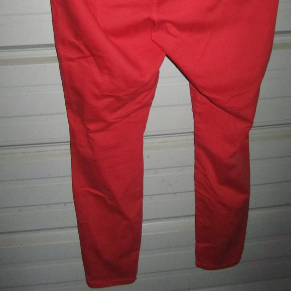 Size 16 Plus Size Torrid Cropped Jeggings - Blood Orange Wash Pants Stretch! - Picture 6 of 6